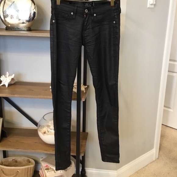 Lucky Brand black waxed denim jeans🖤💋🌹❤️ - Picture 4 of 5